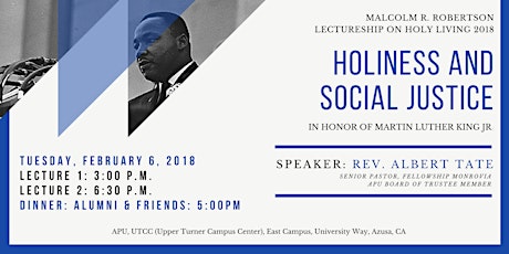Lectureship on Holy Living 2018: Holiness and Social Justice in Honor of Martin Luther King Jr. primary image
