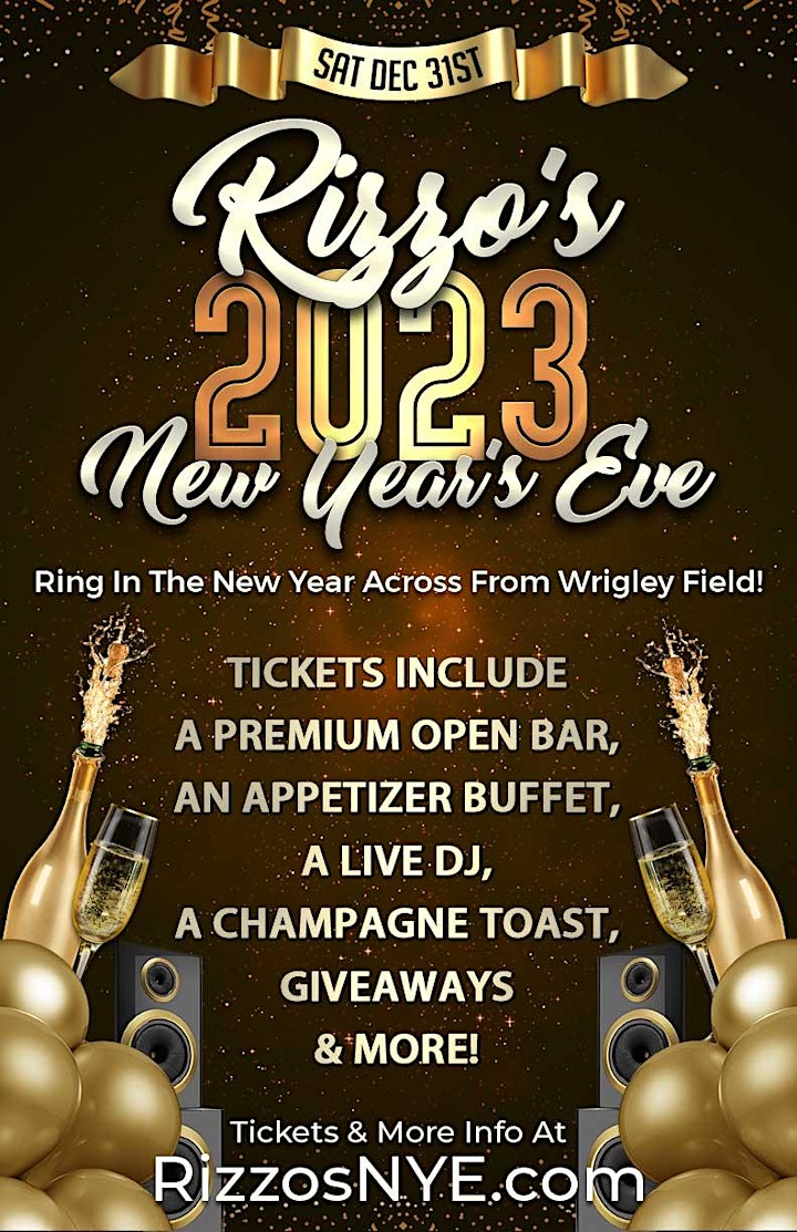 Rizzo's NYE Tickets Available at RizzosNYE.com. image