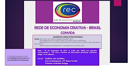 Imagem principal do evento Assembleia Geral Extraordinária - Rede de Economia Criativa Brasil