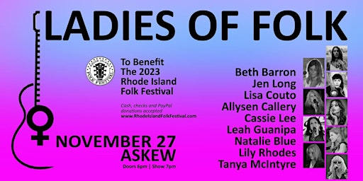 Ladies of Folk Night to benefit The 2023 Rhode Island Folk Festival!!