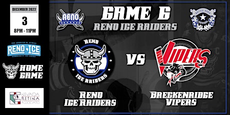 Neavda Retina Associates Presents Reno Ice Raiders VS Breckenridge Vipers