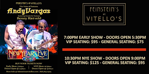 ANDY VARGAS: NEW YEAR'S EVE - FEATURING BENNY RIETVELD BASSIST FOR SANTANA