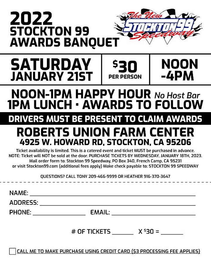 2022 Stockton 99 Speedway Awards Banquet image