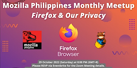 MozillaPH Monthly Online Meetup (OCT 2022) primary image