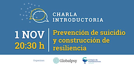 Imagen principal de Charla introductoria "Prevención de suicidio y construcción de resiliencia"