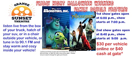 Halloween Weekend Double Feature-Friday Family Night primary image