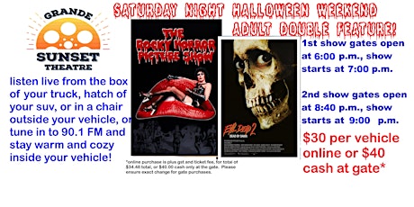 Halloween Weekend Double Feature-Saturday Big Kids Shows primary image