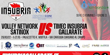 Serie C - VOLLEY NETWORK SATINOX vs TIMEC INSUBRIA GALLARATE