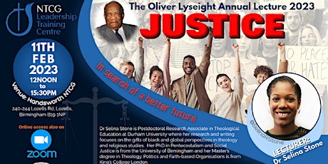 The Oliver Lyseight Annual Lecture 2023 - Justice    (In-Person)
