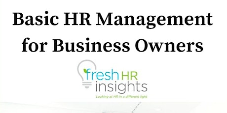 Basic Human Resource Management for Business Owners primary image