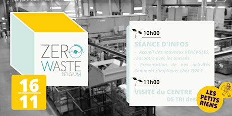 Primaire afbeelding van Découverte Zero Waste Belgium #6 - Visite Centre de Tri des Petits Riens