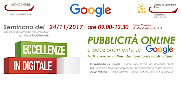 Eccellenze in Digitale 2017 - Pubblicità online e posizionamento su Google...