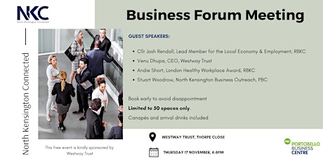 Immagine principale di North Kensington Connected - Business Forum 