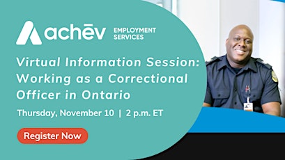Virtual Information Session:  Working as a Correctional Officer in Ontario primary image