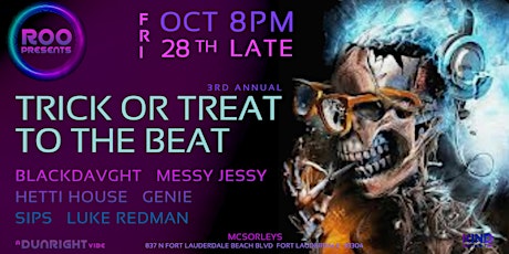 Primaire afbeelding van Trick Or Treat To The Beat (Rooftop Party)