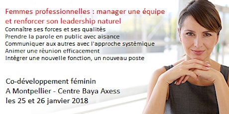 Image principale de Montpellier Janvier 2018 Stage pour les femmes ; manager et animer une équipe.