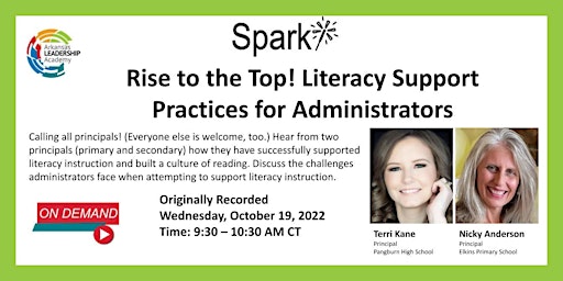 Hauptbild für Rise to the Top! Literacy Support Practices for Administrators - On Demand