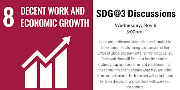 SDG@3 Discussions: Goals 8 and 10 - Decent Work and Reduced Inequalities