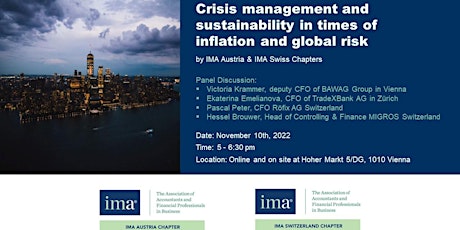 Hauptbild für Crisis management and sustainability in times of inflation and global risk