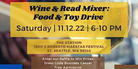 Seattle Urban Book Expo Presents: Wine & Read Mixer - Food & Toy Drive