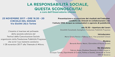 Immagine principale di  Incontro Unicom al Festival della Comunicazione Sociale: La responsabilità Sociale, questa sconosciuta! 