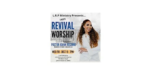 3 Night Revival with Pastor/Singer/Songwriter Joann Rosario