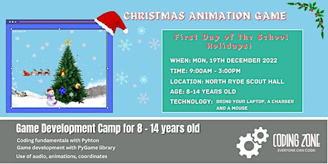 Christmas Animation Game -  Coding Camp for 8-14 years old