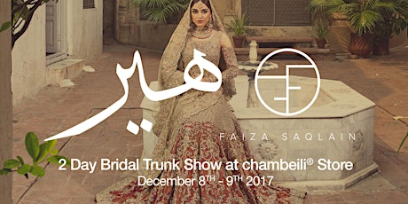 2 Day Bridal Trunk Show December 8th-9th @ chambeili Store
