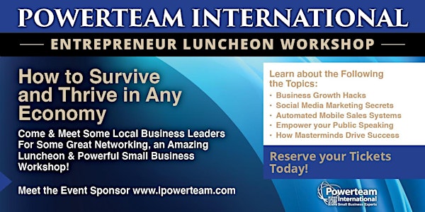 Entrepreneur Power Lunch/Workshop Beverly Hills