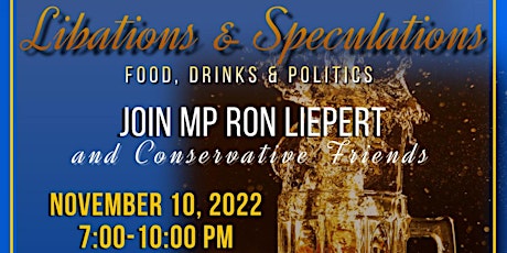 Libations & Speculations: Food, Drinks and Politics primary image