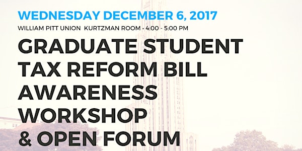 Tax Reform Bill Awareness Workshop & Open Forum
