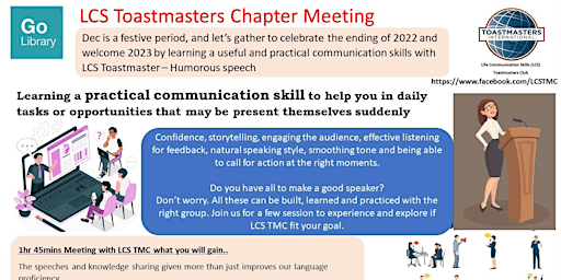 Life Communication Skills Toastmasters December Chapter Meeting