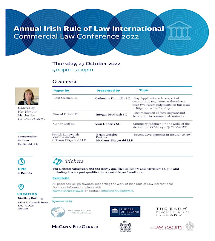 IRLI Annual Commercial Law Conference 2022- CPD Available image
