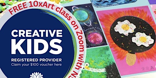 FREE 10xArt on Zoom with NSW CKV Creative kids Voucher - (Wednesdays 4pm)