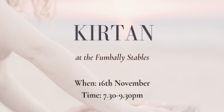 Kirtan at The Fumbally - Wed 16th Nov primary image
