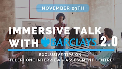 Immersive Talk with Barclays 2.0 primary image