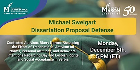 Dissertation Proposal Defense: Michael Sweigart
