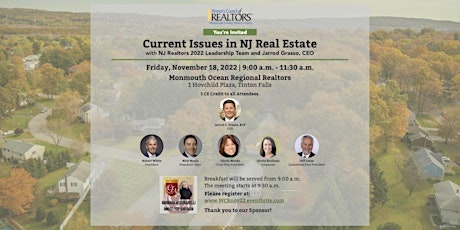 CURRENT ISSUES IN NJ REAL ESTATE primary image