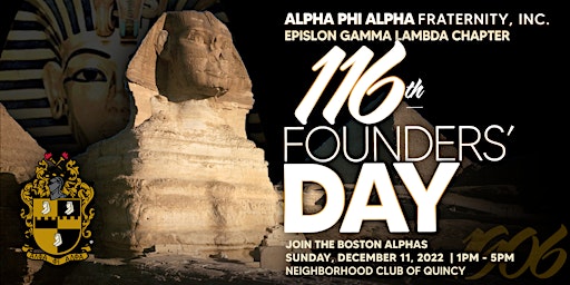 Boston Alphas Celebration - 2022 Alpha Phi Alpha 116th Founders Day Event