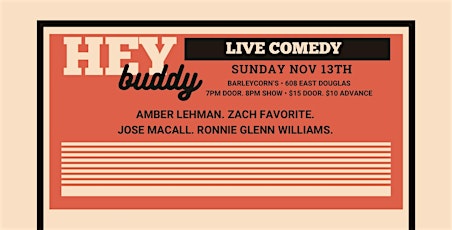 Hey Buddy Comedy 11/13/22