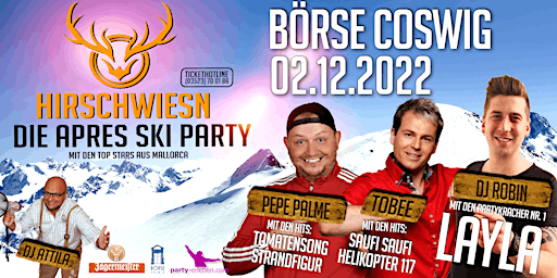 Die Apres Ski Party in Coswig mit den Top Stars Tobee, DJ Robin, Pepe Palme