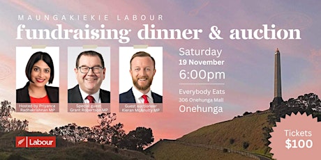 Maungakiekie Labour Fundraising Dinner and Auction primary image