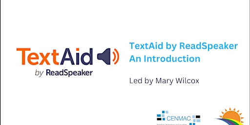 CENMAC's Thursday Thirty - TextAid by ReadSpeaker An Introduction