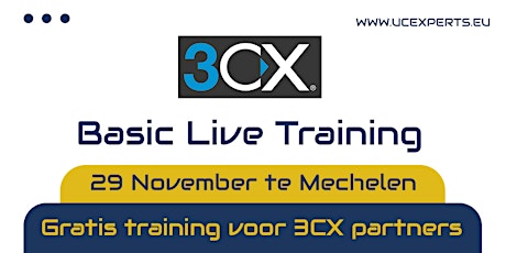 3CX Live Basic Training - Nederlands - 29 November 2022 te Mechelen