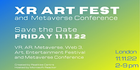Primaire afbeelding van XR Art Festival (VR AR) & Metaverse Conference