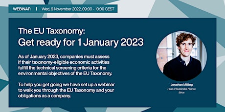 EU Taxonomy: Get ready for 1 January 2023  primärbild