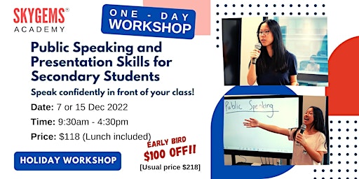 Holiday Workshop: P﻿ublic-Speaking and Presentation for Secondary Students