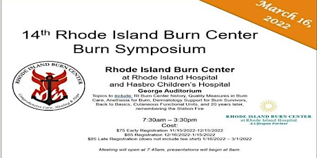 14th Burn Symposium - Rhode Island Burn Center