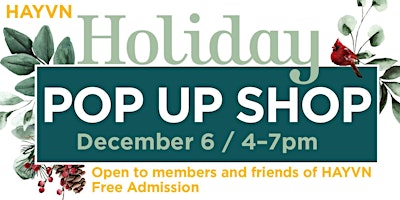 Holiday Pop Up Shop: Vendor Registration
