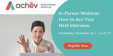 In-Person Workshop: How to Ace Your Next Interview primary image